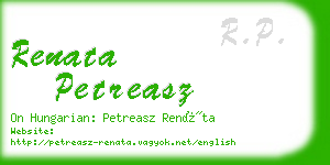 renata petreasz business card